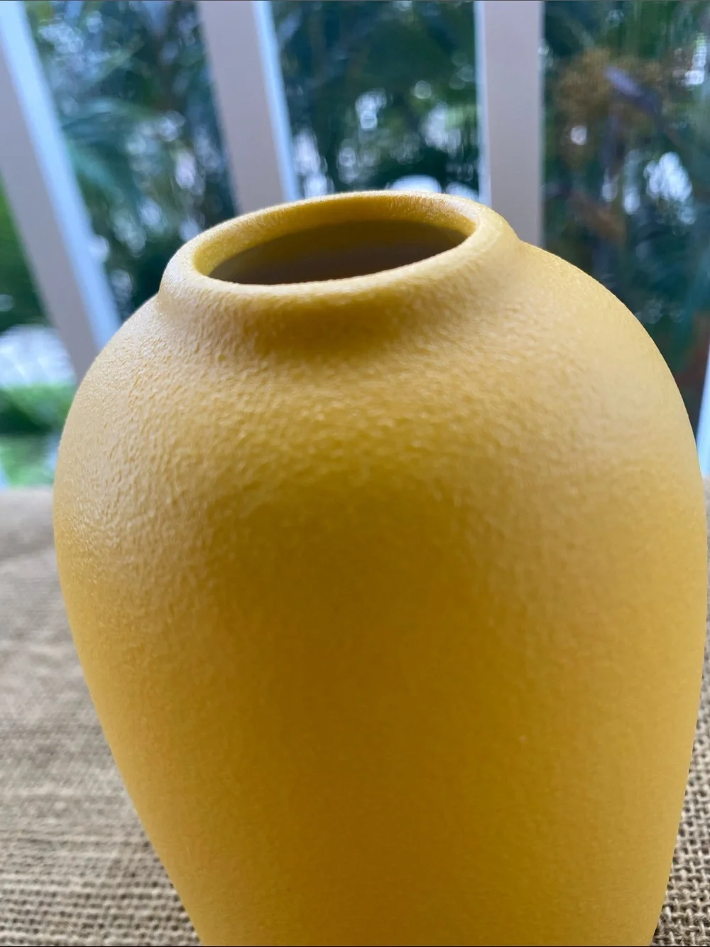 Matte Yellow Ceramic Decorative Vase  Orange peel 🍊 texture